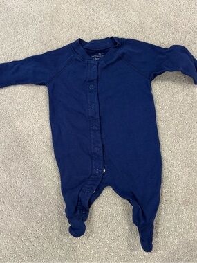 Hanna Andersson Navy Blue Footed One-Piece